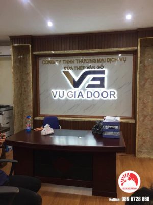 Backdrop chữ nổi sáng chân